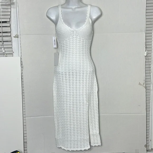 off white sicily organic cotton midi dress Sea Cotton Midi Dress | White | Size M
